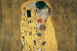 Gemälde „Der Kuss“ von Klimt