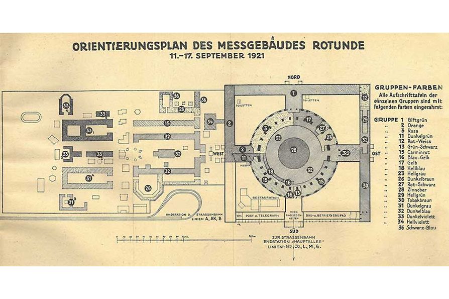 Orientierungsplan Rotunde 1921
